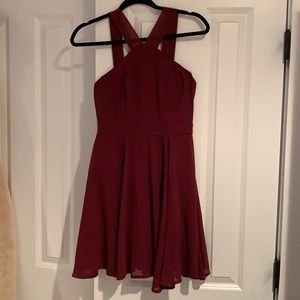 Short Burgundy halter dress